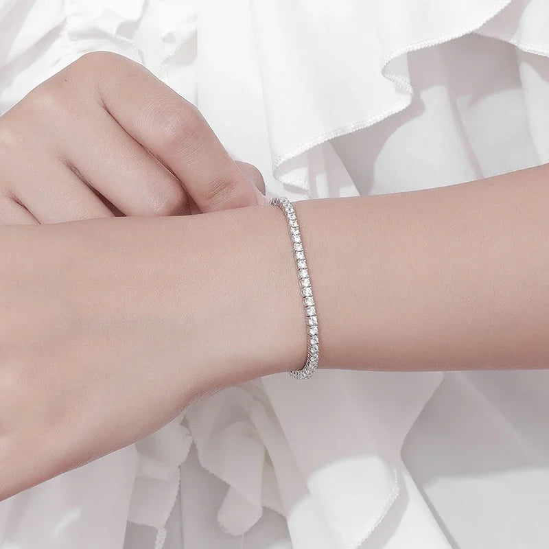 Zeedia Lumière Tennis Bracelet | Moissanite 925 Sterling Silver