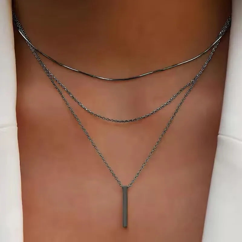 Minimalist Bar Pendant Necklace