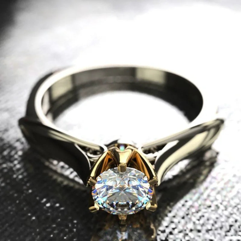 Luxury 18K Gold Moissanite Ring — Real Natural Stone | Perfect Gift for Her