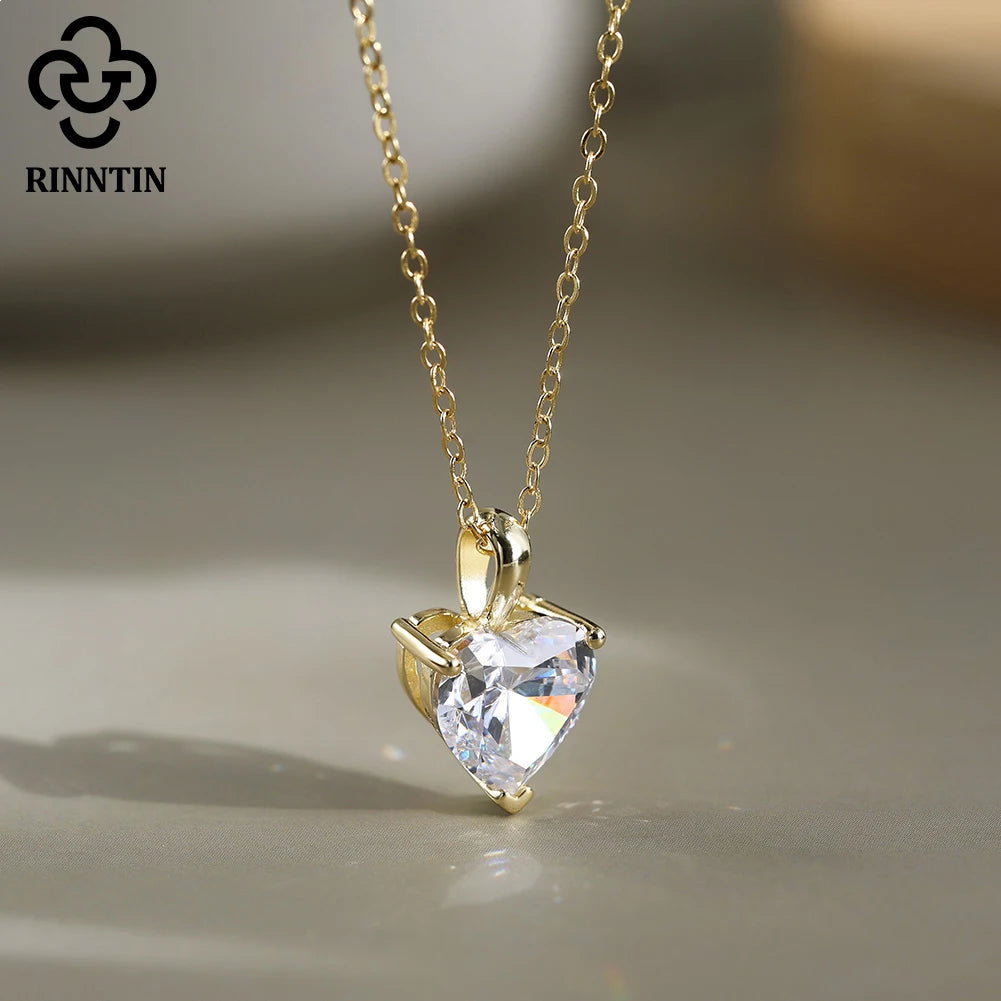 Zeedia Amore Heart Necklace | Moissanite 925 Sterling Silver