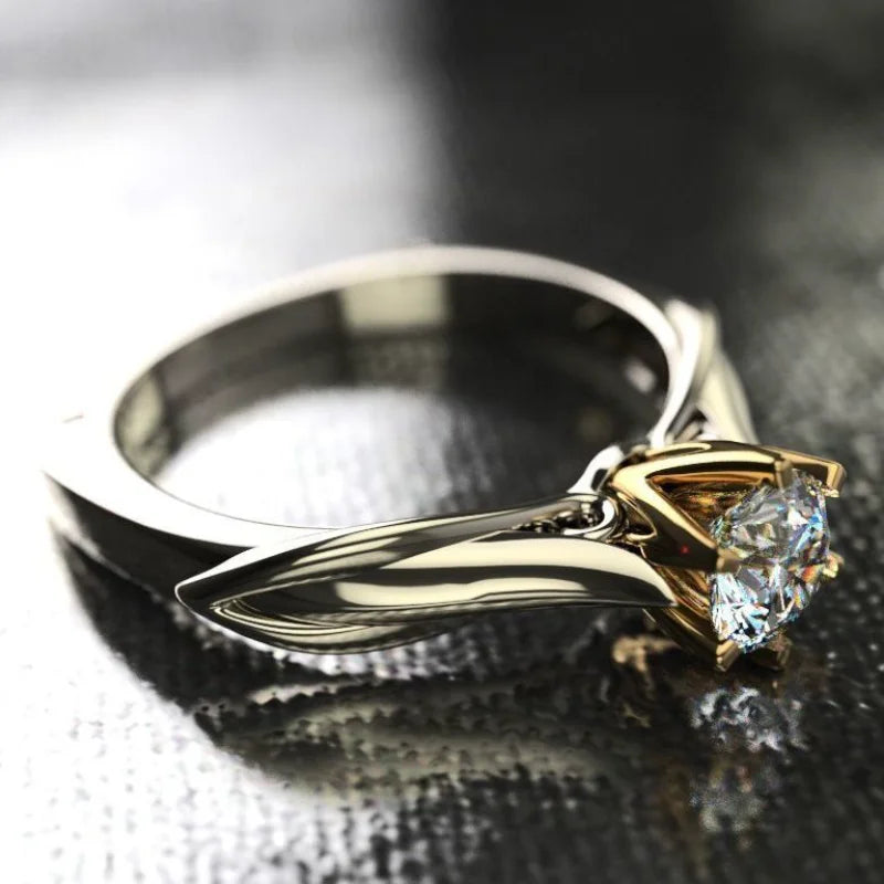 Luxury 18K Gold Moissanite Ring — Real Natural Stone | Perfect Gift for Her