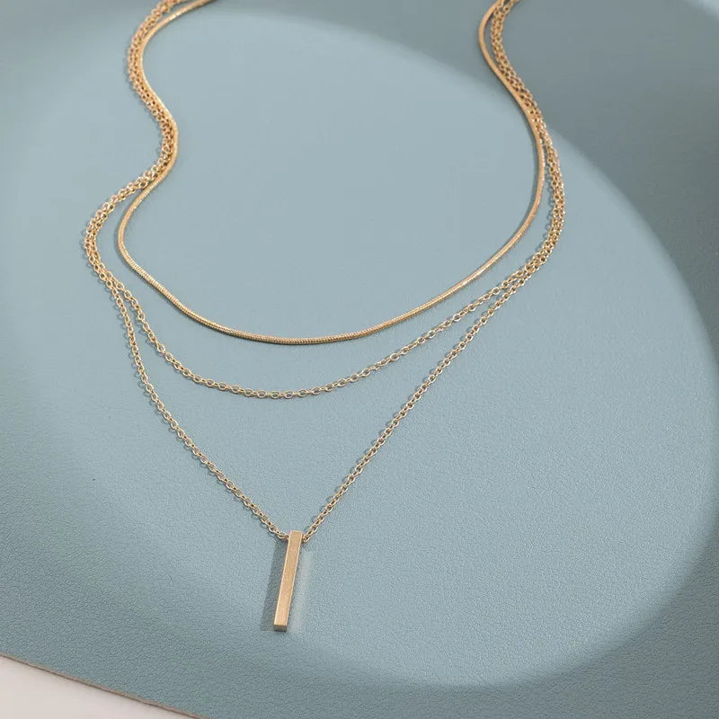 Minimalist Bar Pendant Necklace