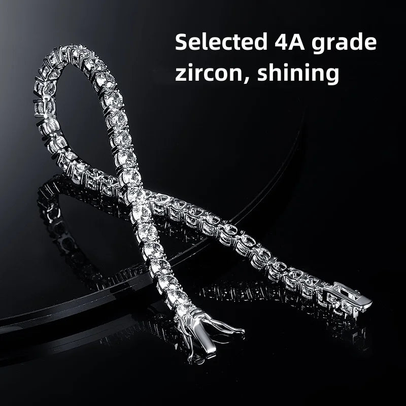 Zeedia Jewelry Luxury Tennis Bracelet – Premium Cubic Zirconia, Elegant Unisex Bracelet for Men & Women