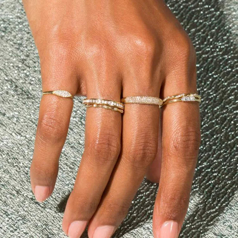 Dainty Zirconia Stacking Ring