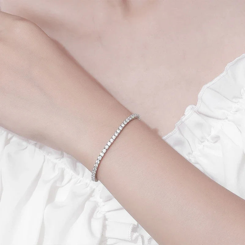 Zeedia Lumière Tennis Bracelet | Moissanite 925 Sterling Silver