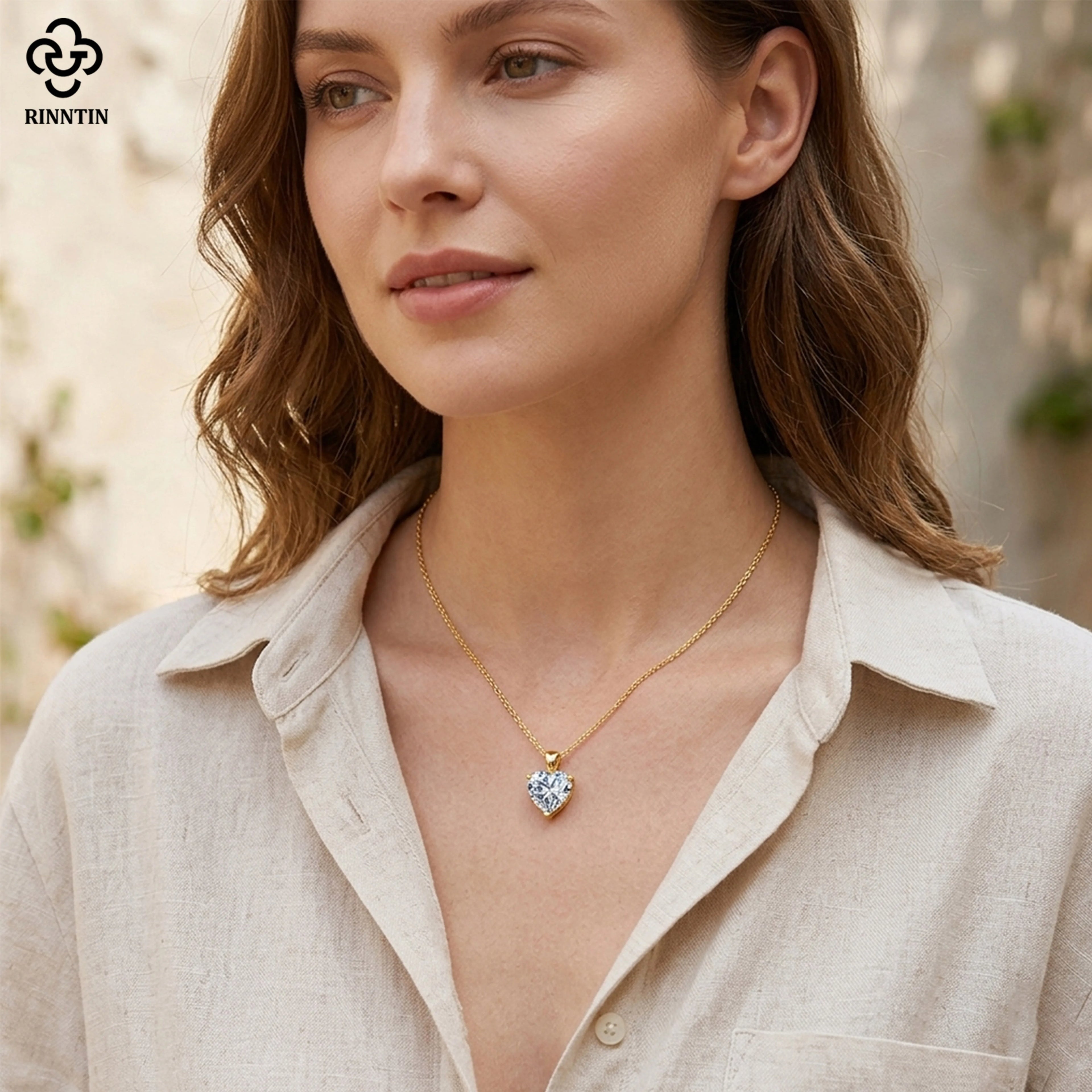 Zeedia Amore Heart Necklace | Moissanite 925 Sterling Silver