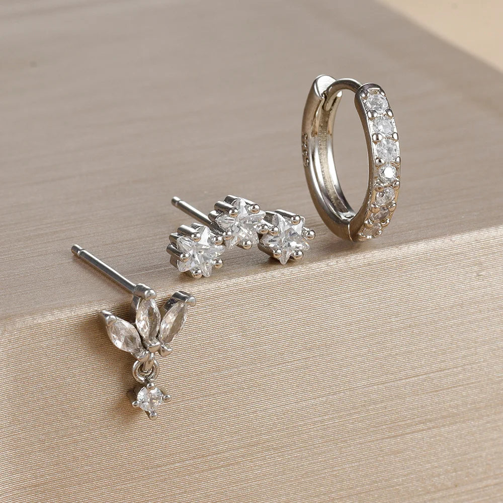 Celestial Star Huggie Earrings Set