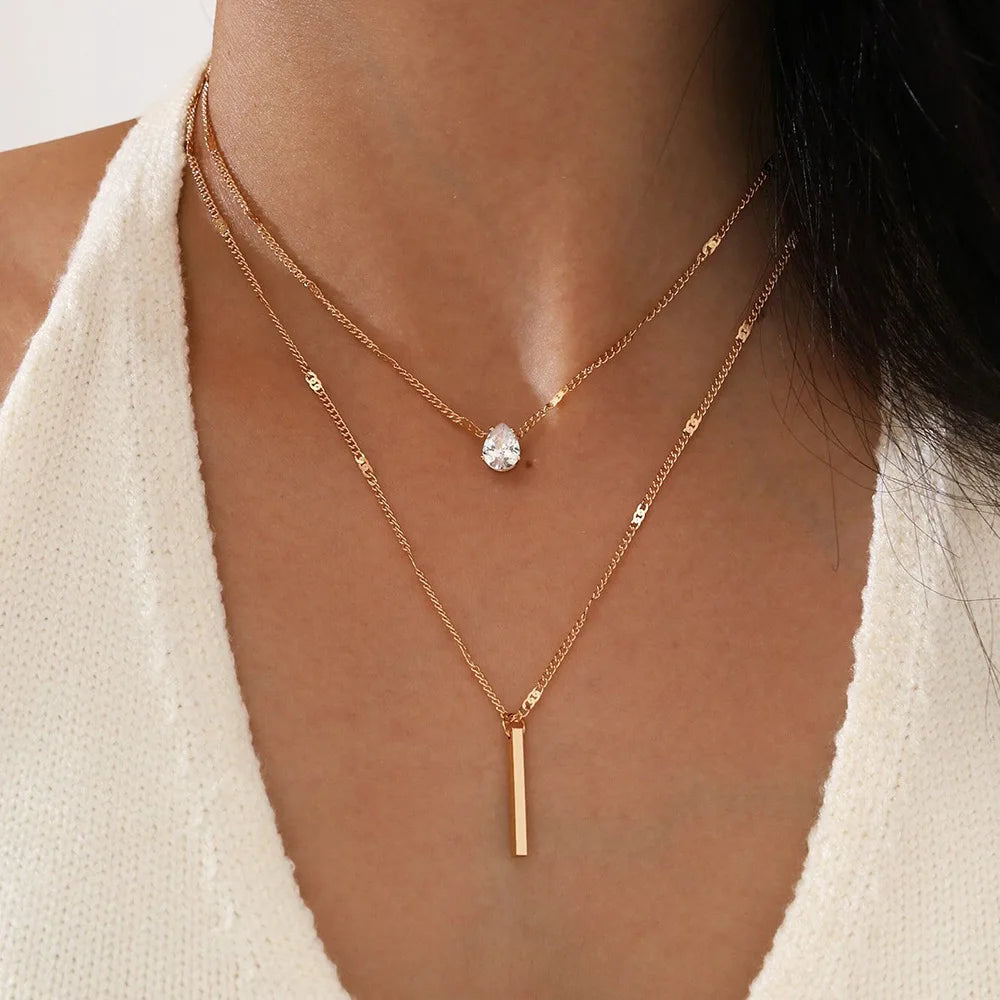Minimalist Bar Pendant Necklace
