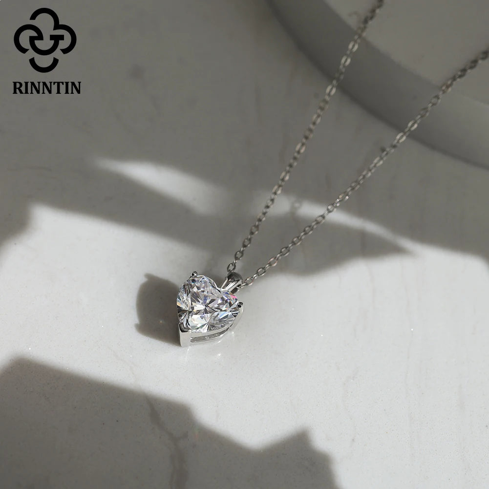 Zeedia Amore Heart Necklace | Moissanite 925 Sterling Silver