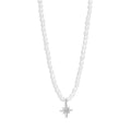 Zeedia Pearl Cross Necklace | 925 Sterling Silver | Free US Shipping