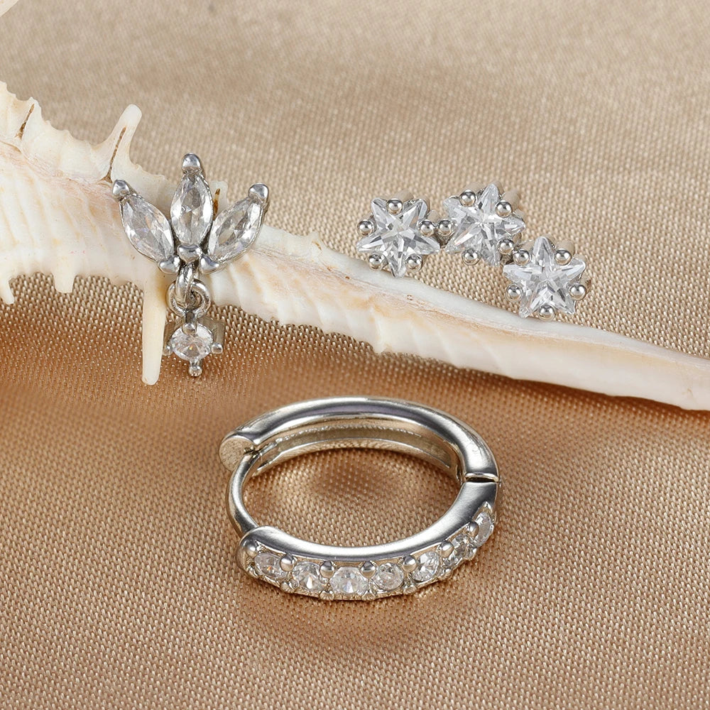Celestial Star Huggie Earrings Set
