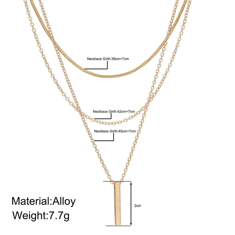 Minimalist Bar Pendant Necklace