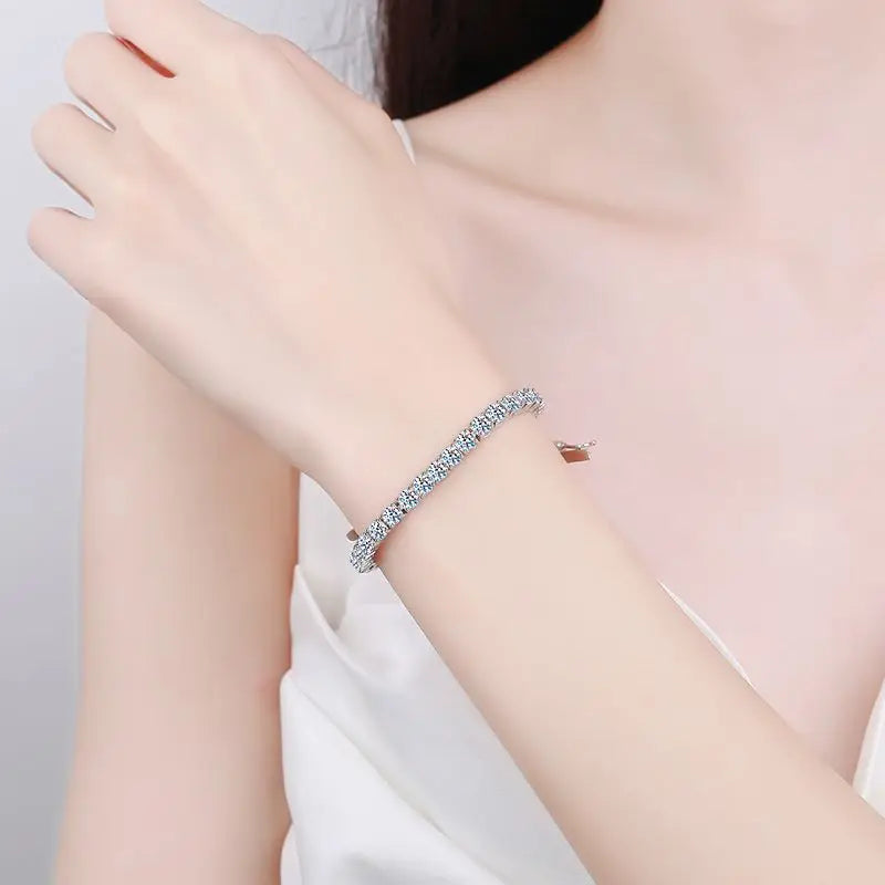 Zeedia Lumière Tennis Bracelet | Moissanite 925 Sterling Silver