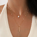 Layered Zircon Choker Necklace