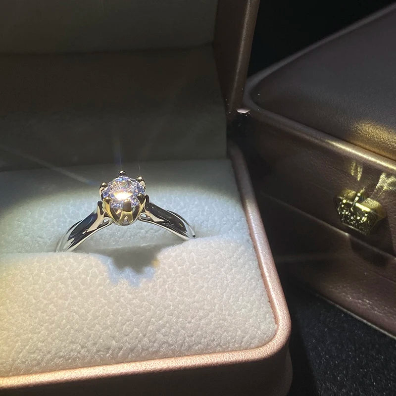 Luxury 18K Gold Moissanite Ring — Real Natural Stone | Perfect Gift for Her