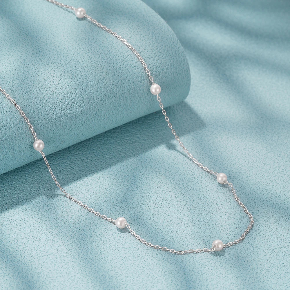 Zeedia Pearl Cross Necklace | 925 Sterling Silver | Free US Shipping