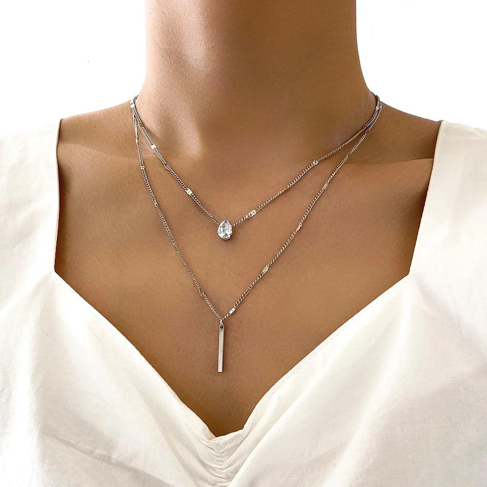 Minimalist Bar Pendant Necklace