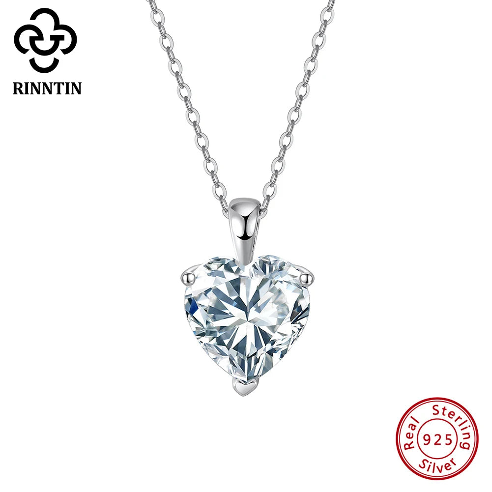 Zeedia Amore Heart Necklace | Moissanite 925 Sterling Silver