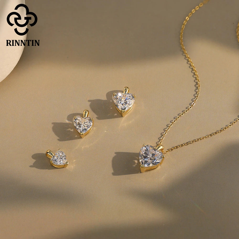 Zeedia Amore Heart Necklace | Moissanite 925 Sterling Silver