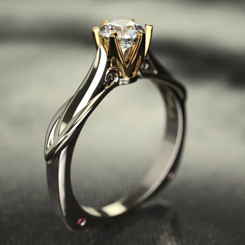 Luxury 18K Gold Moissanite Ring — Real Natural Stone | Perfect Gift for Her