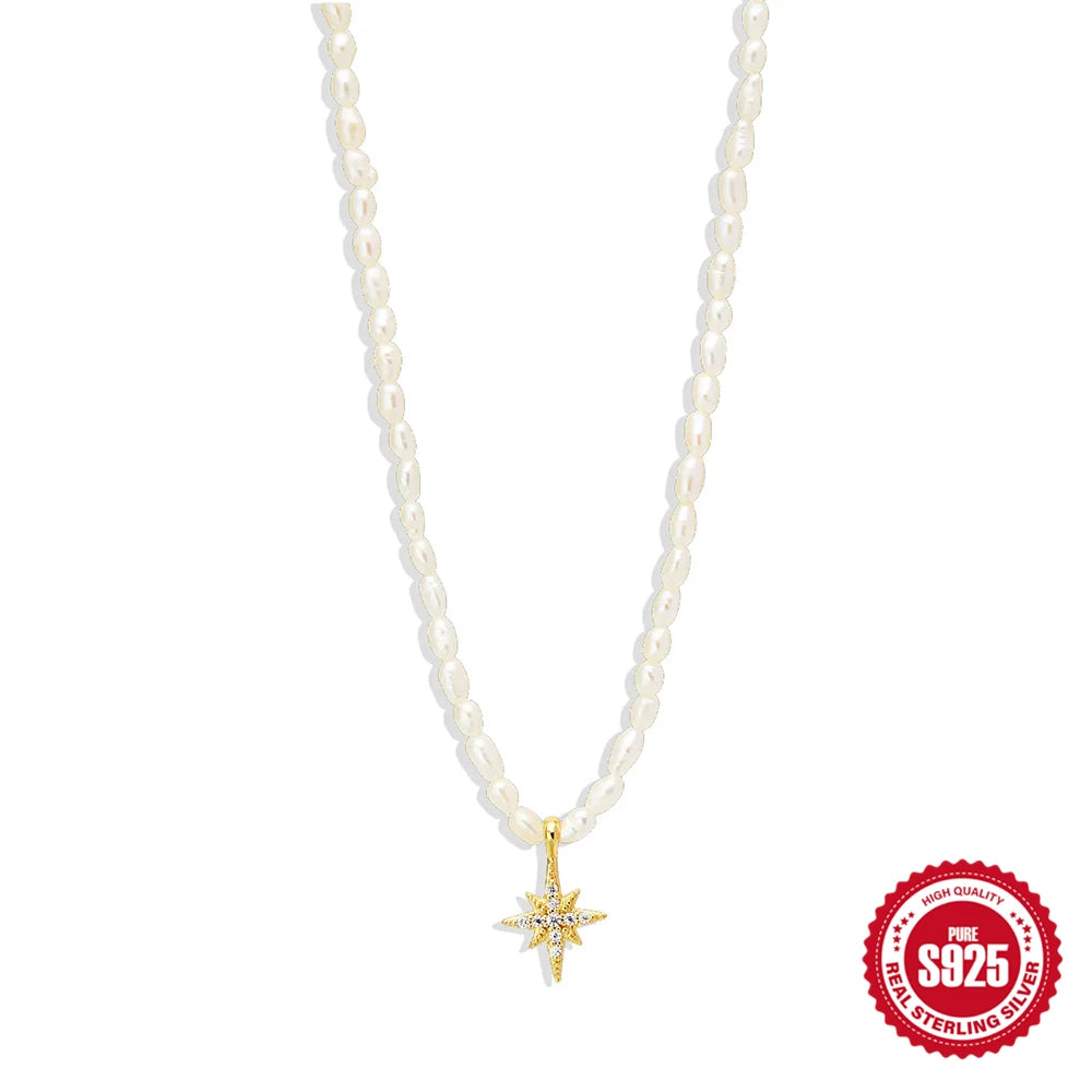 Zeedia Pearl Cross Necklace | 925 Sterling Silver | Free US Shipping
