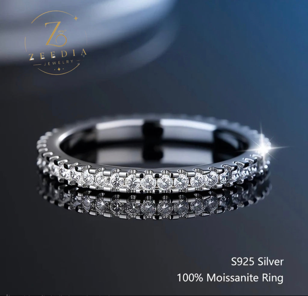 ZeediaJewelry ™ Moissanite Ring — 100% Real D VVS1 | Sterling Silver 925