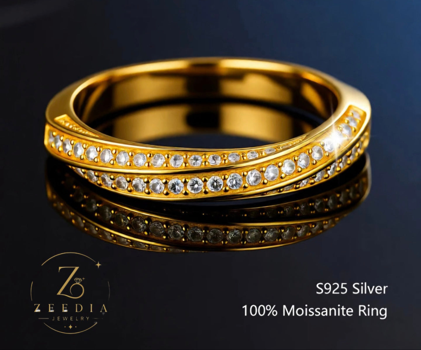 ZeediaJewelry ™ Moissanite Ring — 100% Real D VVS1 | Sterling Silver 925