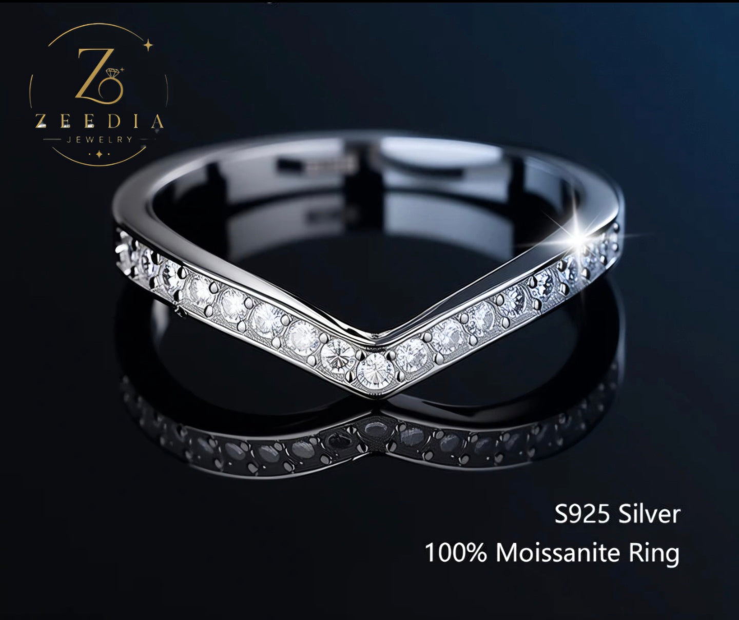 ZeediaJewelry ™ Moissanite Ring — 100% Real D VVS1 | Sterling Silver 925