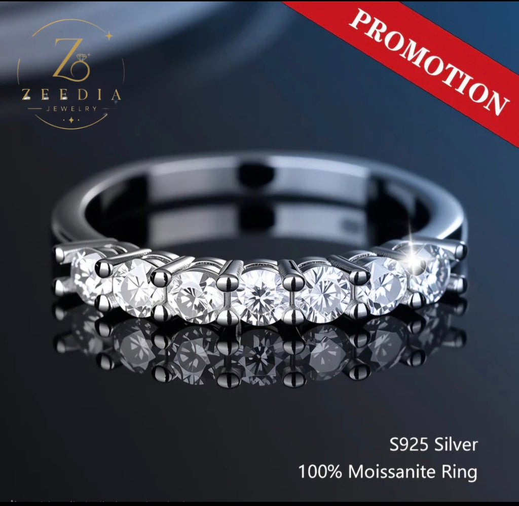 ZeediaJewelry ™ Moissanite Ring — 100% Real D VVS1 | Sterling Silver 925