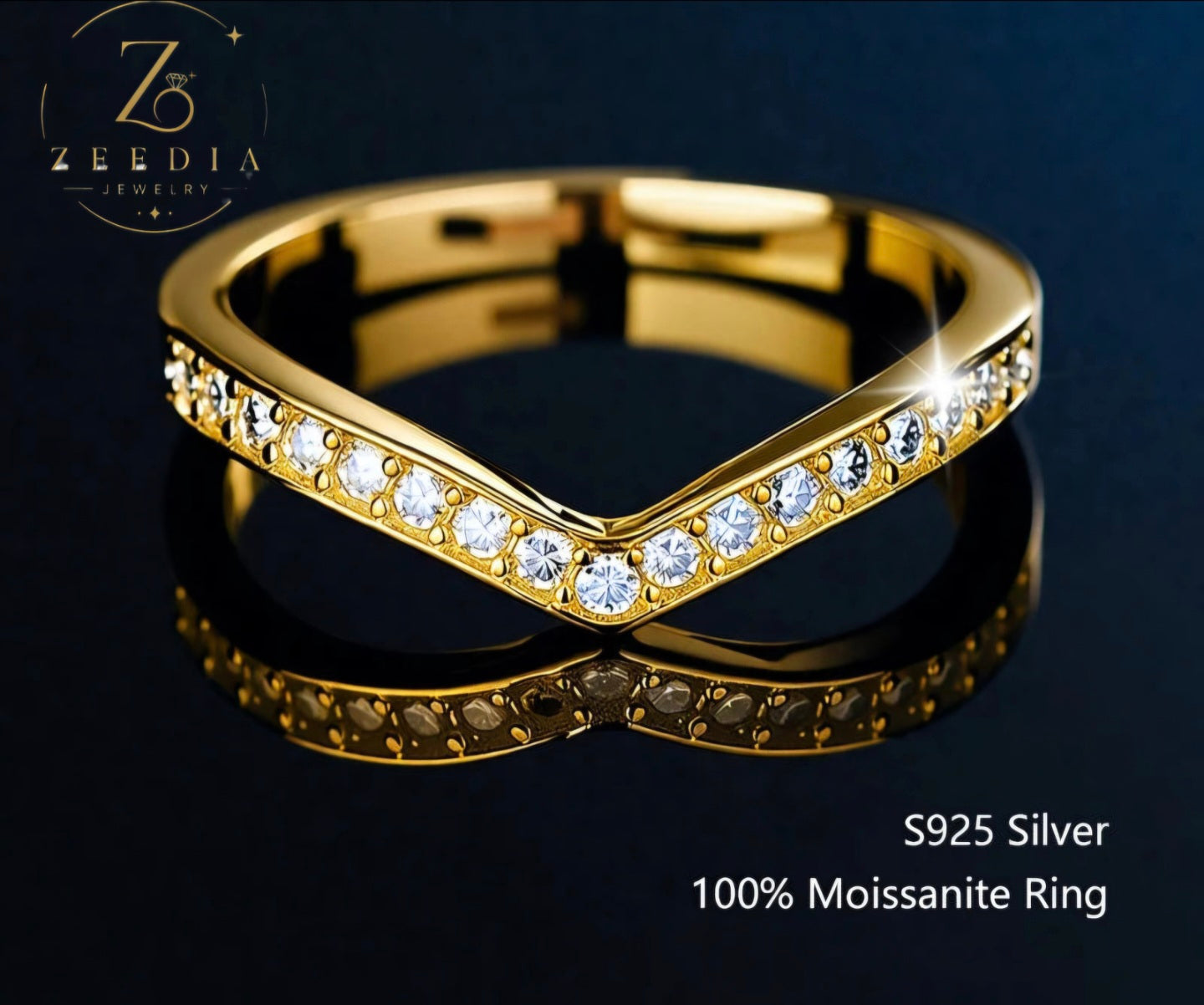 ZeediaJewelry ™ Moissanite Ring — 100% Real D VVS1 | Sterling Silver 925