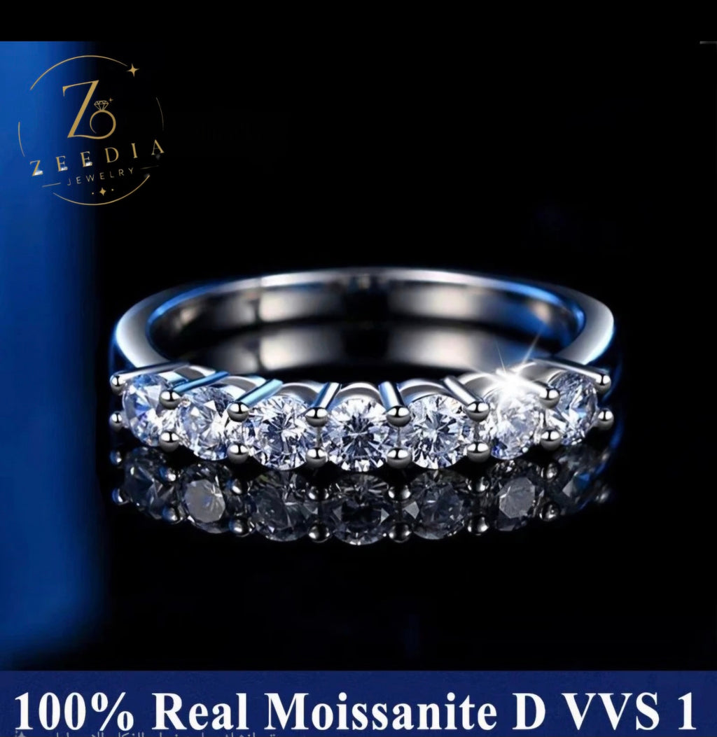 ZeediaJewelry ™ Moissanite Ring — 100% Real D VVS1 | Sterling Silver 925