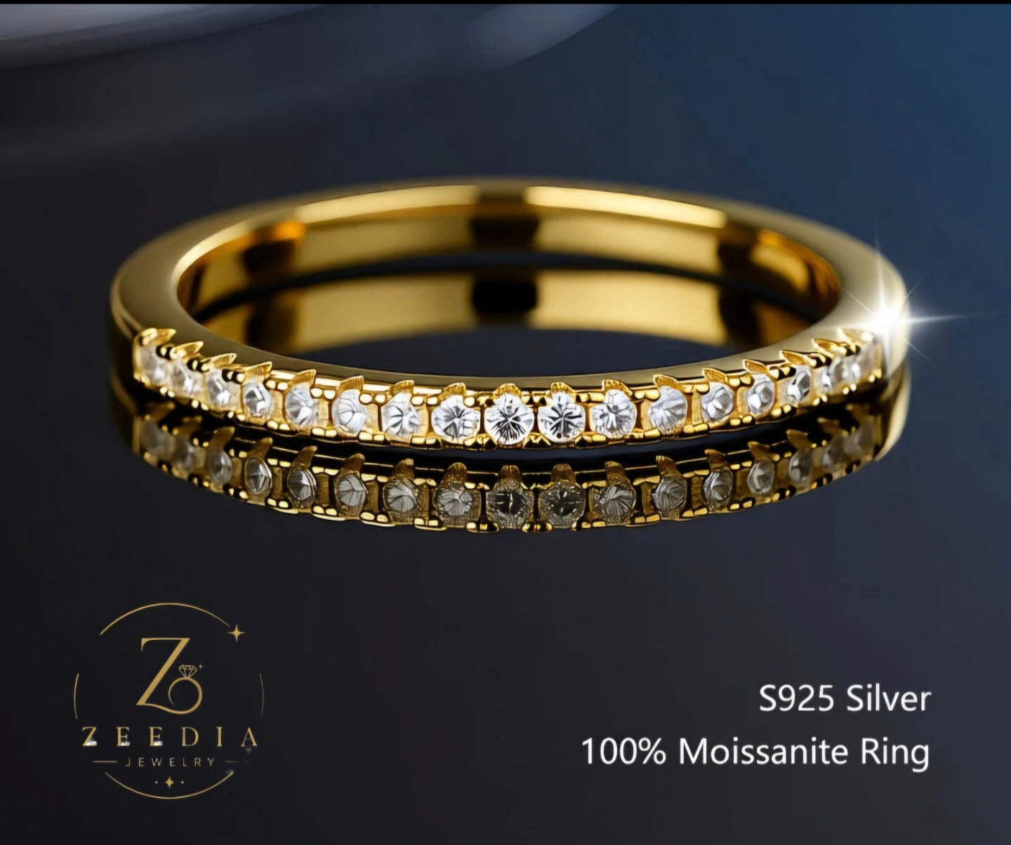 ZeediaJewelry ™ Moissanite Ring — 100% Real D VVS1 | Sterling Silver 925