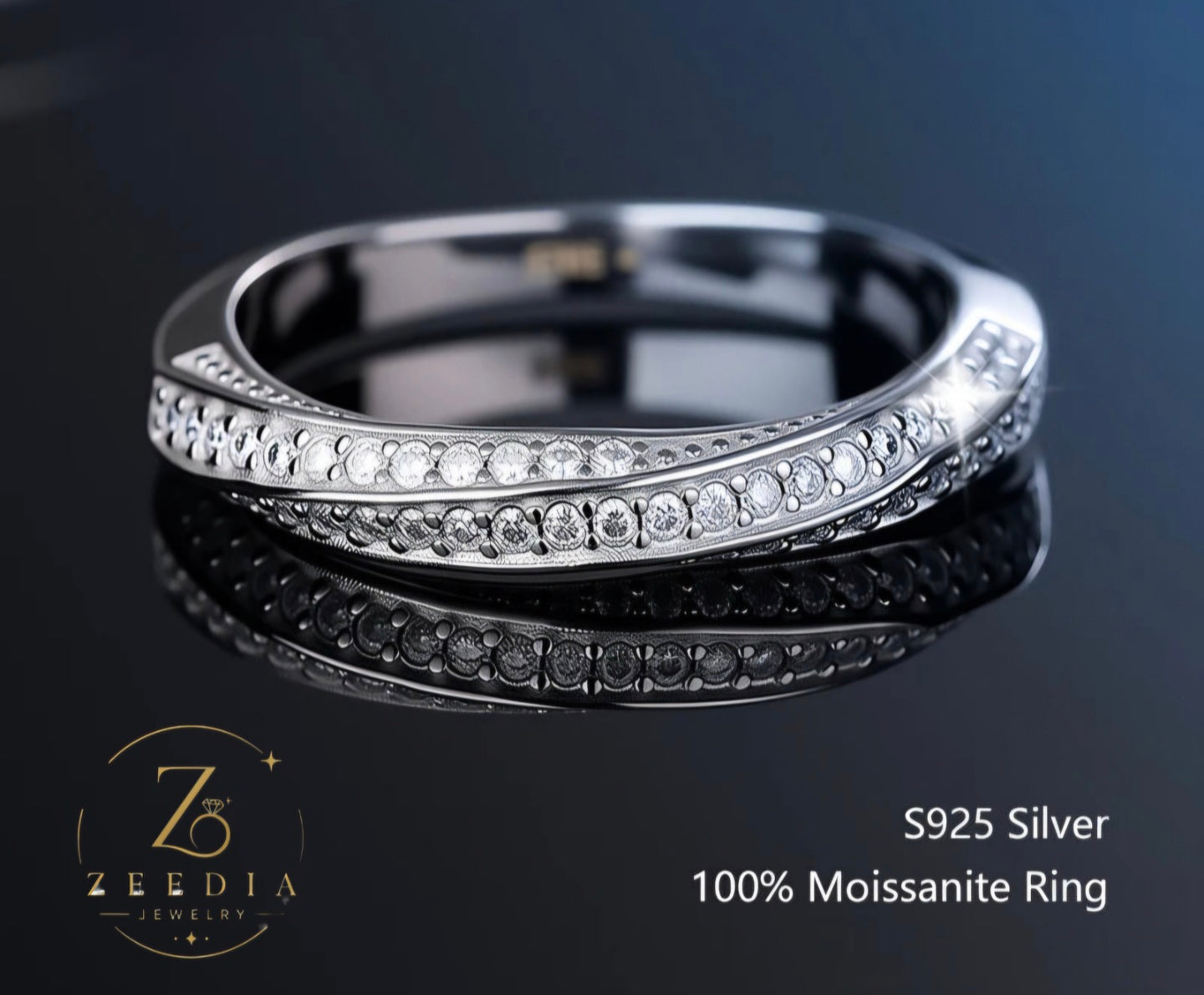 ZeediaJewelry ™ Moissanite Ring — 100% Real D VVS1 | Sterling Silver 925
