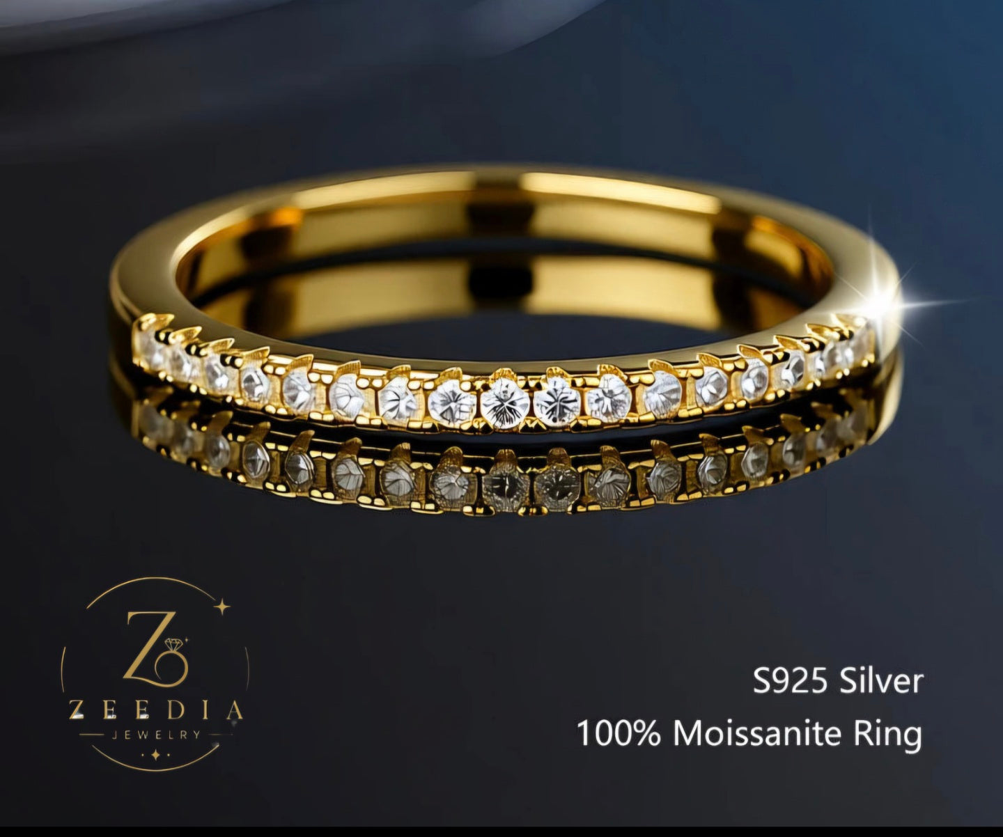 ZeediaJewelry ™ Moissanite Ring — 100% Real D VVS1 | Sterling Silver 925